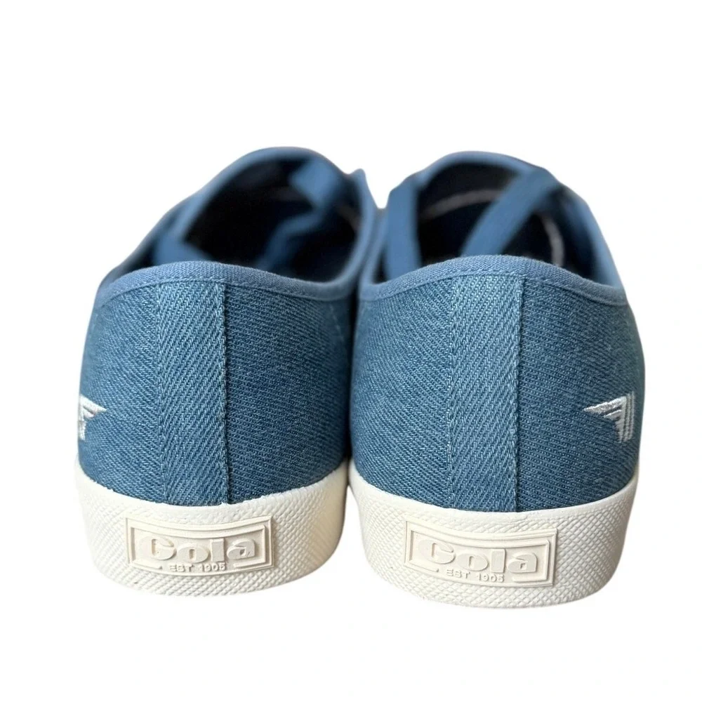 NEW Gola Coaster Rainbow Stitch Denim Multi Vegan Sneakers‎ CLB327 Womens 7
